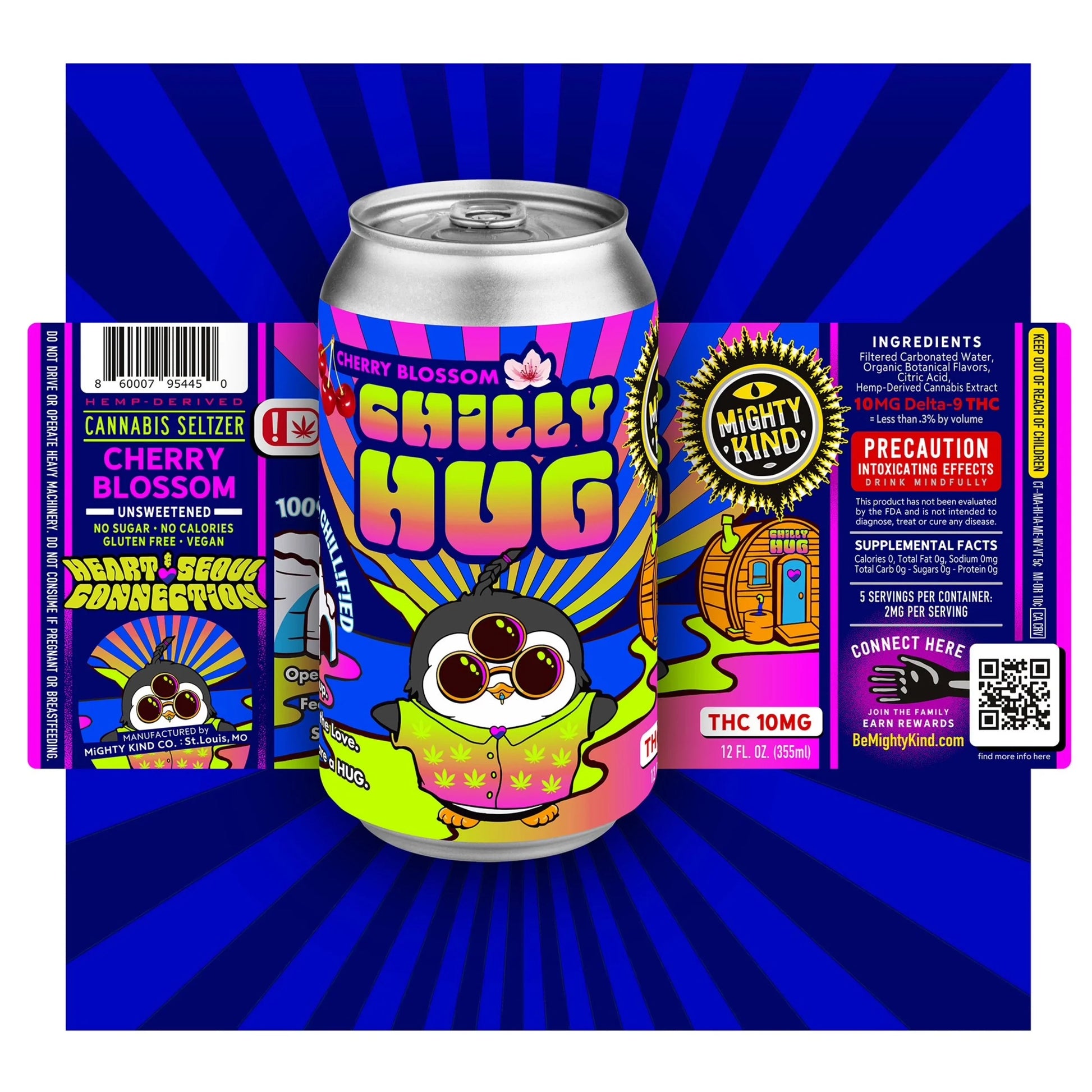 Mighty Kind - Chilly Hug Cherry THC 10mg Seltzer - Mighty Kind - Sky High Montgomery cincinnati